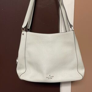 Kate Spade Triple Compartment Cream Shoulder Bag